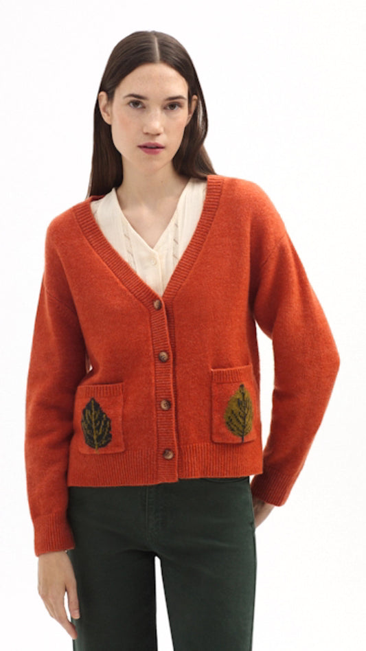 Cardigan foglia